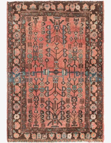 3' 7 x 5' 2 Hand Knotted Ultra Vintage Persian Wool Rug