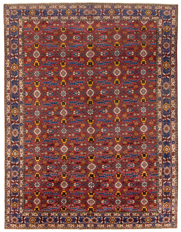 Detail image of 7' 1 x 10' 2 Hand Knotted Veramin Persian Wool Rug