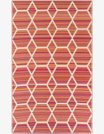 Red Easy-Clean Vista Breeze Indoor / Outdoor Rug