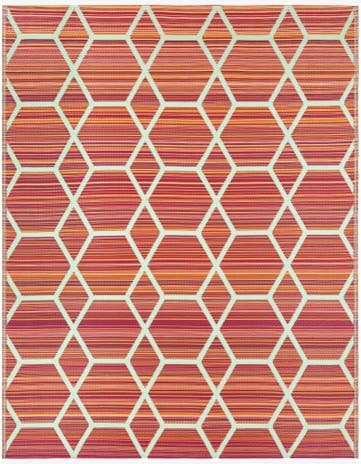 Red Easy-Clean Vista Breeze Indoor / Outdoor Rug