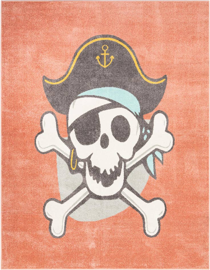 Detail image of 7' 10 x 10' Pirate Whimsy Kids Rug