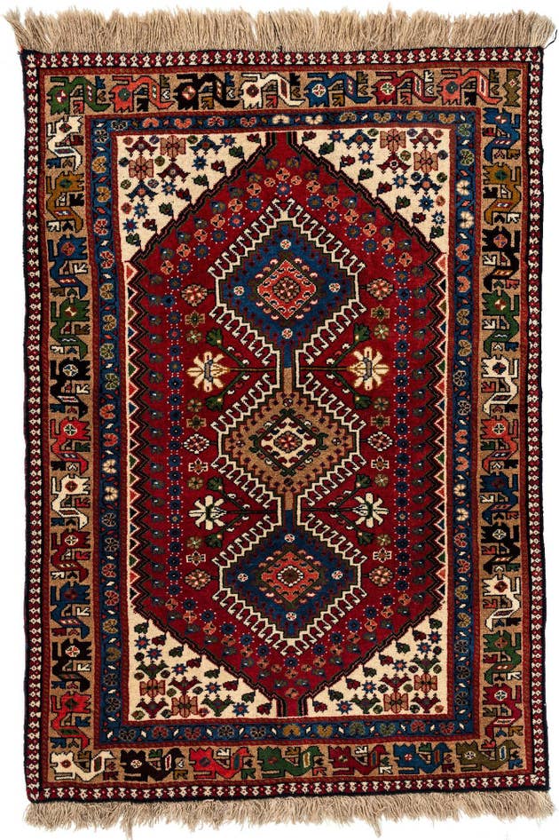 Detail image of 3' 5 x 5' Yalameh Rug
