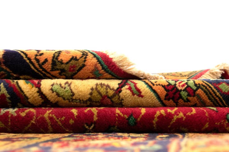 Detail image of 6' 6 x 10' 1 Hand Knotted Yazd Persian Wool Rug