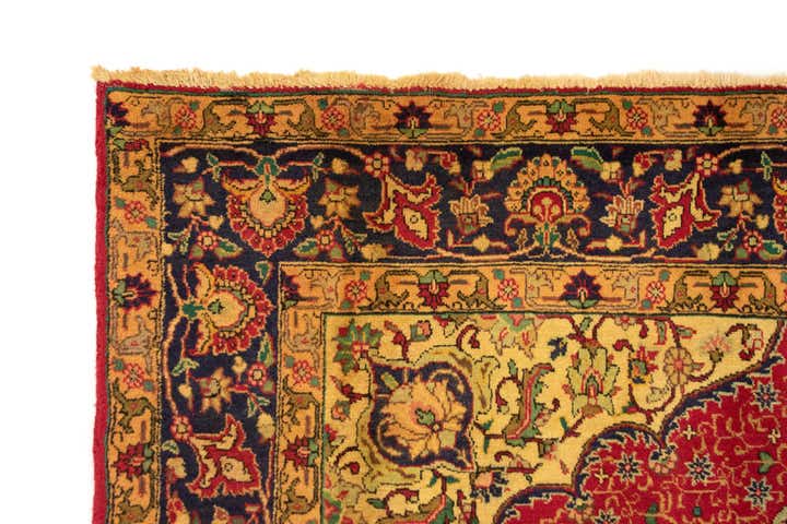 6' 6 x 10' 1 Hand Knotted Yazd Persian Wool Rug