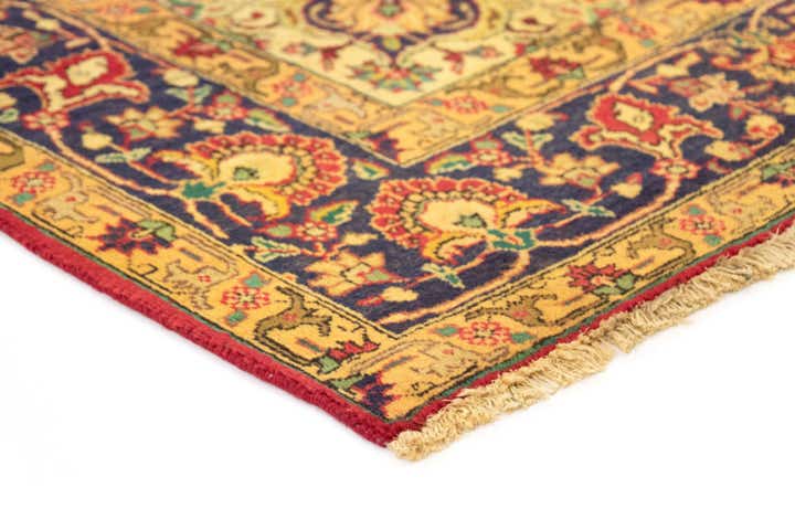 6' 6 x 10' 1 Hand Knotted Yazd Persian Wool Rug