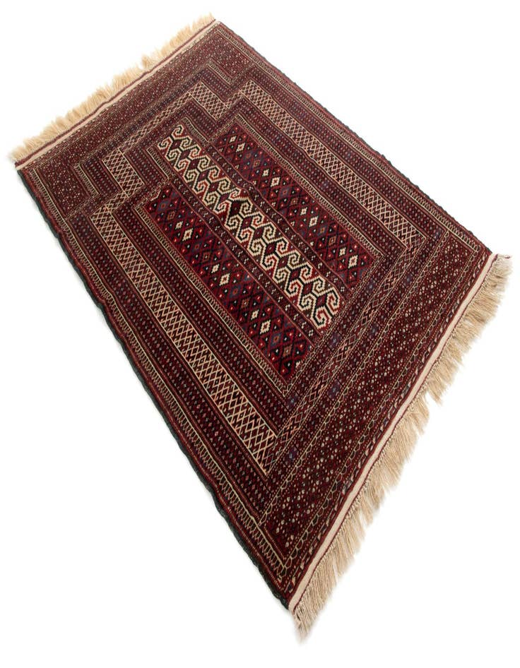 Detail image of 3' 3 x 4' 6  Hand Knotted Yomauth Persian Wool Rug