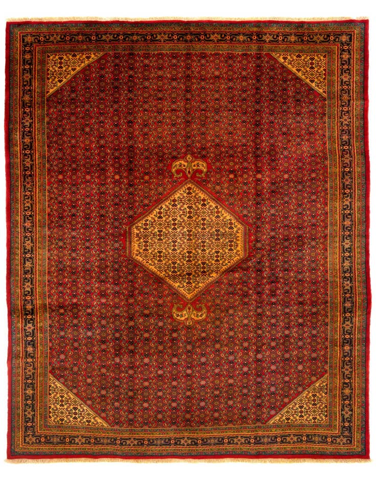 Detail image of 9' 10 x 12' 10 Hand Knotted Zanjan Persian Wool Rug