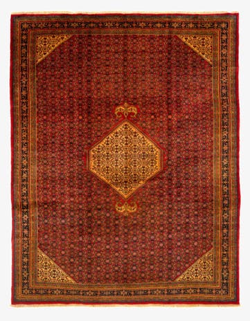 9' 10 x 12' 10 Hand Knotted Zanjan Persian Wool Rug