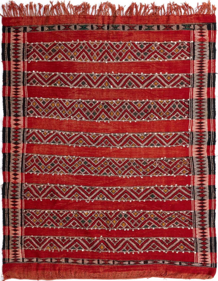 Detail image of 4' 7 x 6' 8 Zemour Kilim Rug