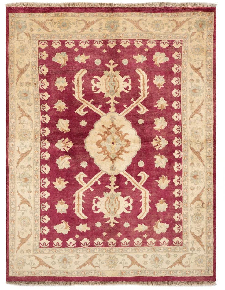 Detail image of 5' 3 x 7' 5 Hand Knotted Ziegler Wool Rug