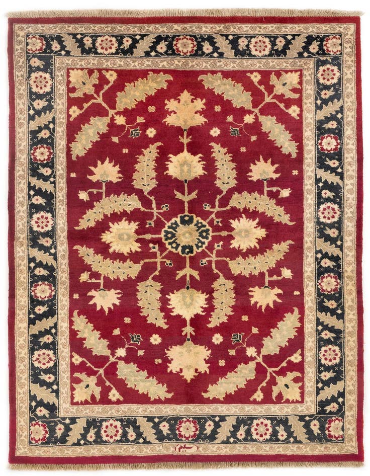 Detail image of 5' 1 x 7' 3 Hand Knotted Ziegler Wool Rug