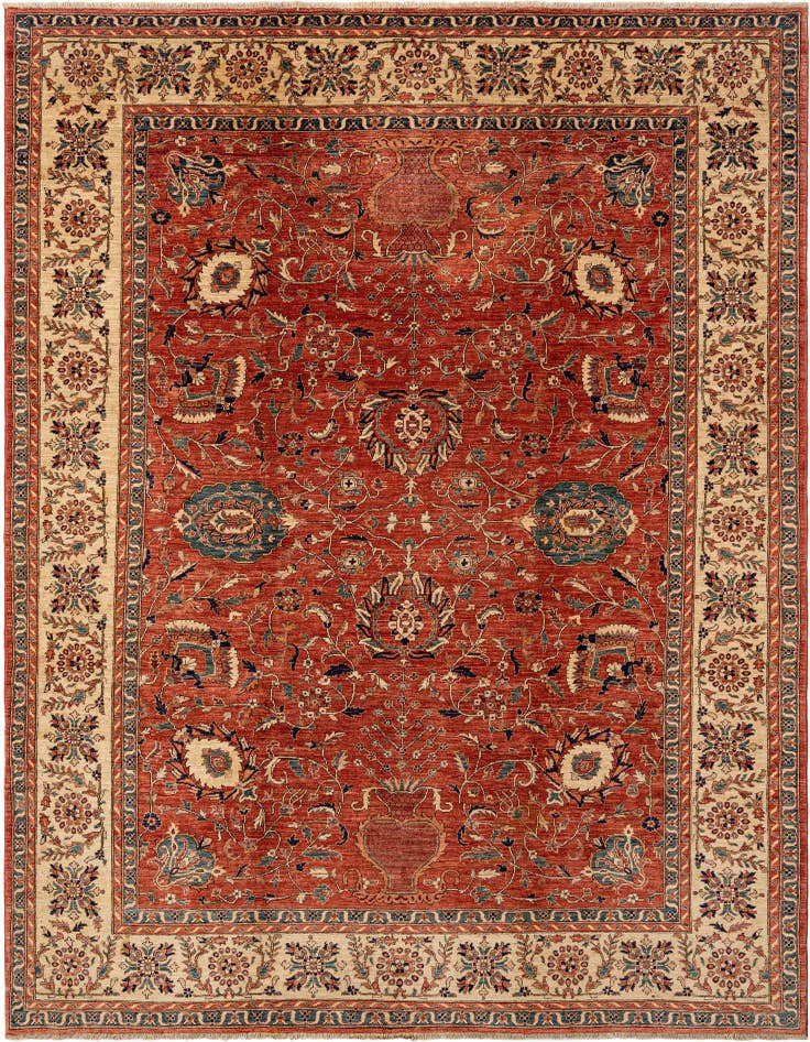 Detail image of 8' 1 x 11' 1 Hand Knotted Ziegler Rug