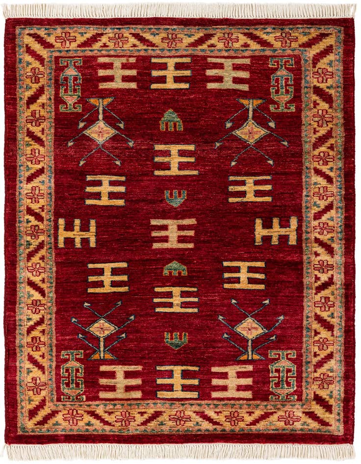 Detail image of 3' 3 x 5' 2 Hand Knotted Ziegler Wool Rug