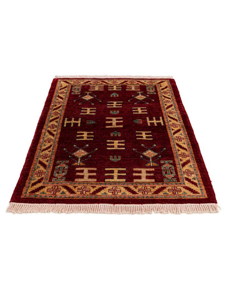 Detail image of 3' 3 x 4' 7 Hand Knotted Ziegler Wool Rug