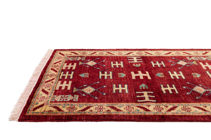 Detail image of 3' 3 x 4' 7 Hand Knotted Ziegler Wool Rug