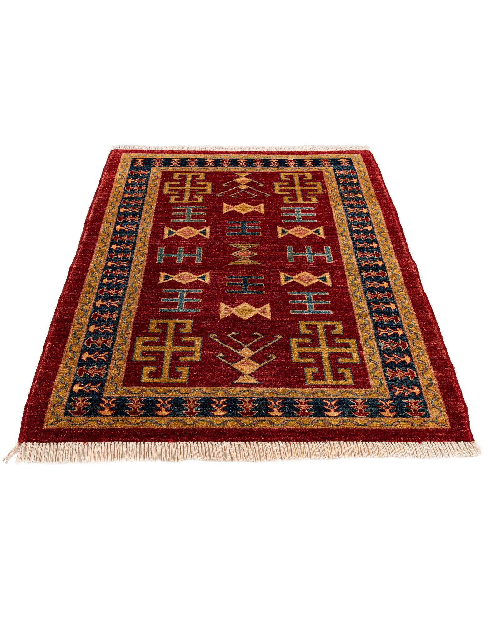 3' 5 x 4' 10 Hand Knotted Ziegler Wool Rug