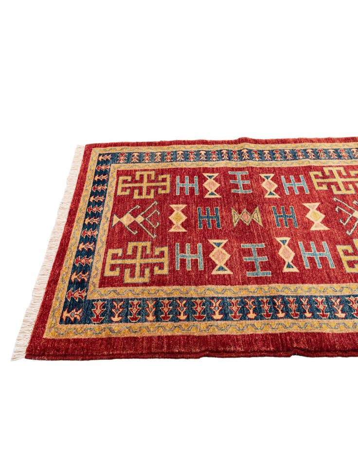 Detail image of 3' 5 x 4' 10  Hand Knotted Ziegler Wool Rug