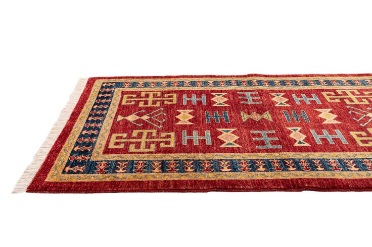 Detail image of 3' 5 x 4' 10 Hand Knotted Ziegler Wool Rug