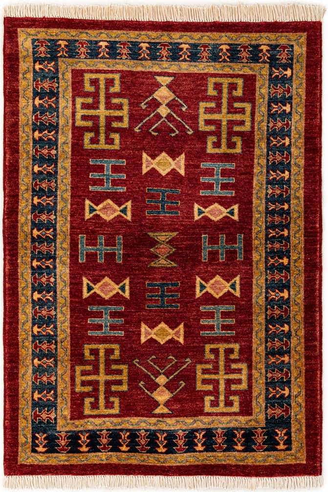 3' 5 x 4' 10 Hand Knotted Ziegler Wool Rug