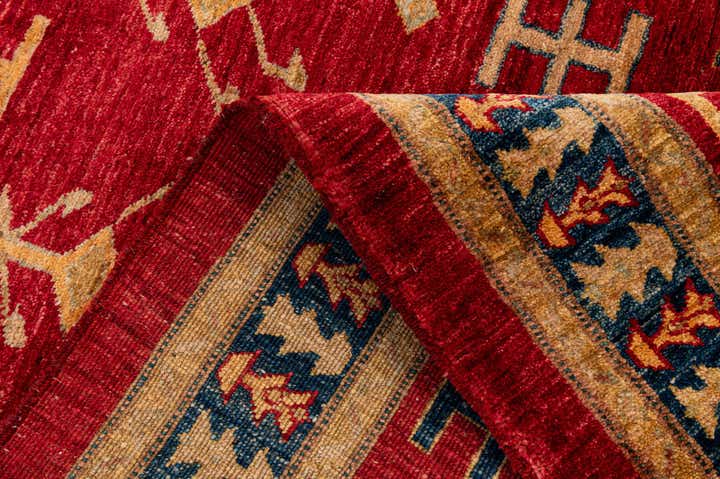 3' 4 x 4' 10 Hand Knotted Ziegler Wool Rug