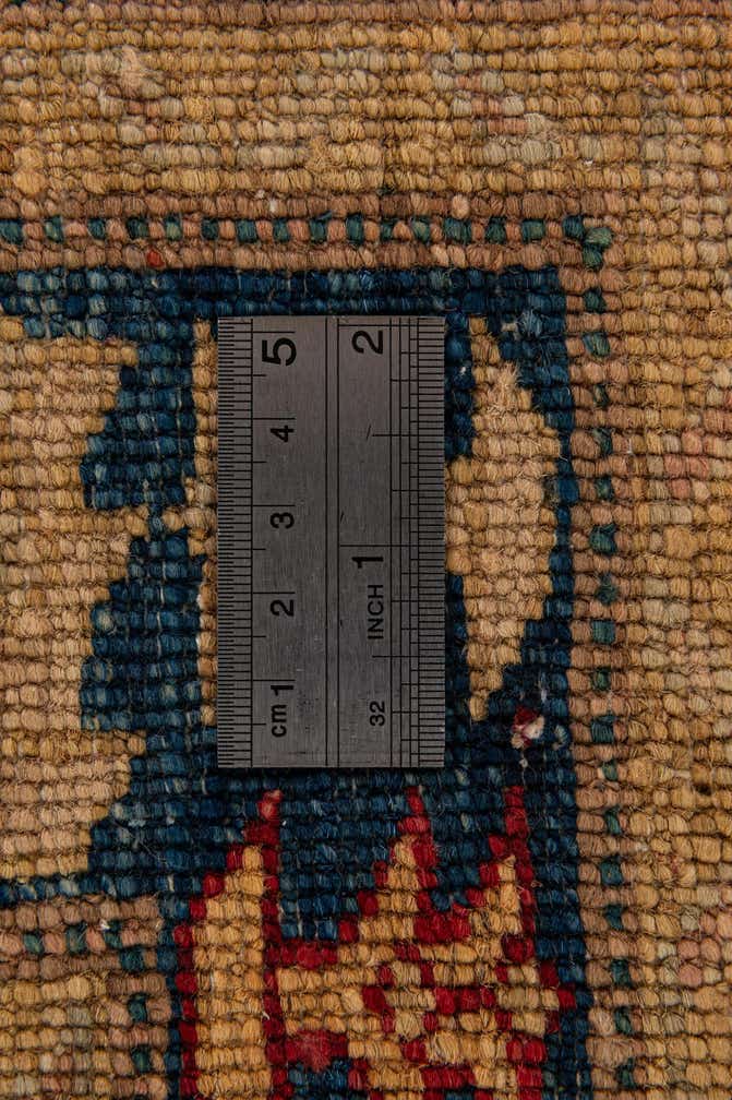3' 4 x 4' 10 Hand Knotted Ziegler Wool Rug