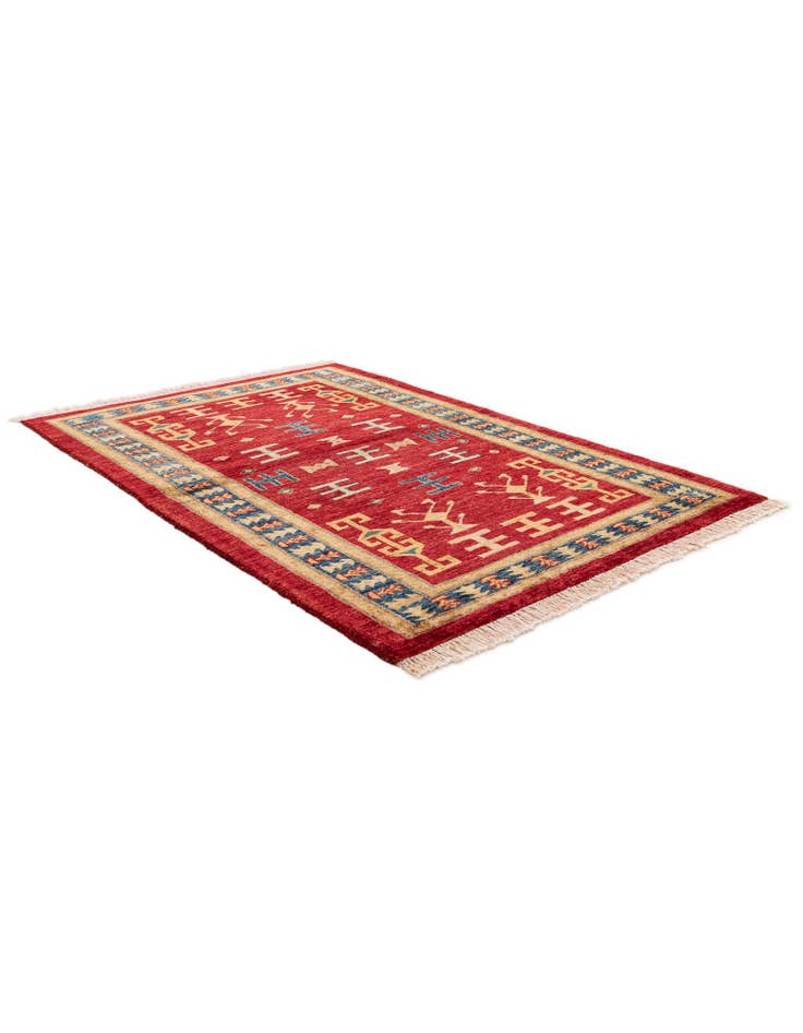 Detail image of 3' 4 x 4' 10 Hand Knotted Ziegler Wool Rug