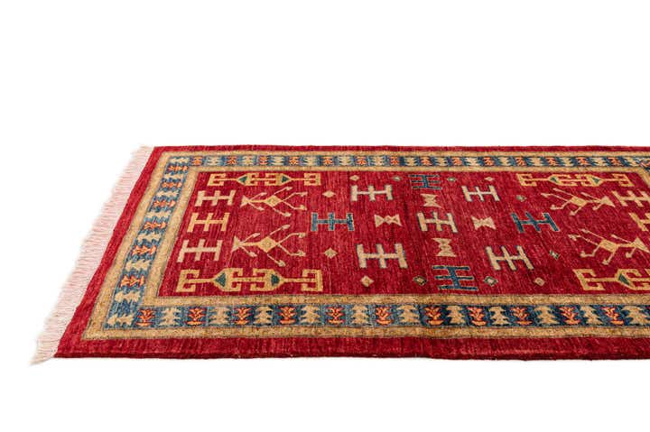 3' 4 x 4' 10 Hand Knotted Ziegler Wool Rug
