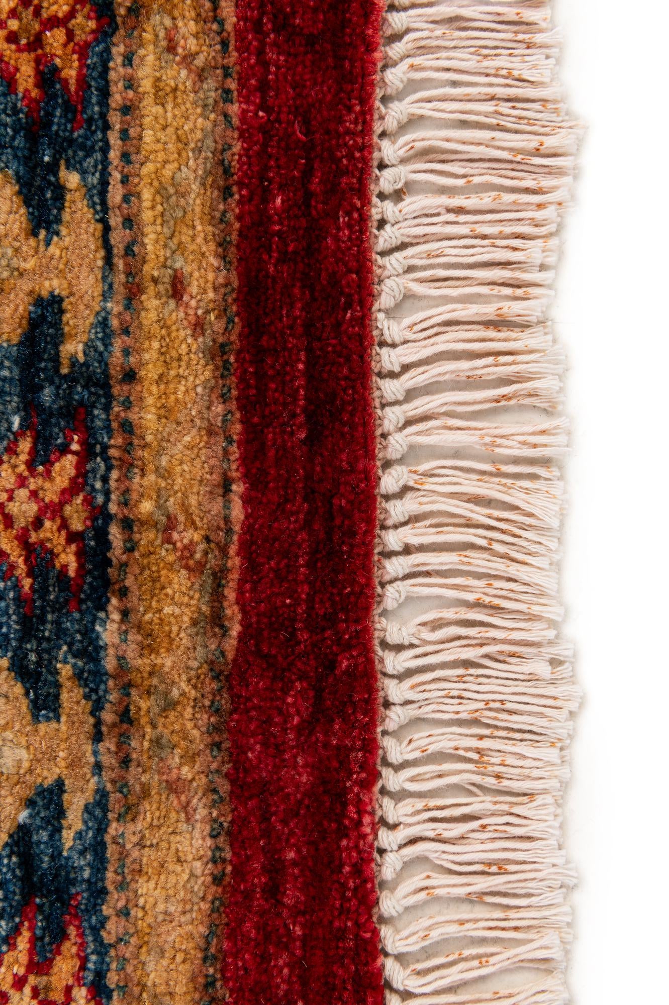 3' 4 x 4' 10 Hand Knotted Ziegler Wool Rug