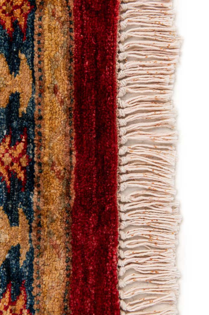 3' 4 x 4' 10 Hand Knotted Ziegler Wool Rug