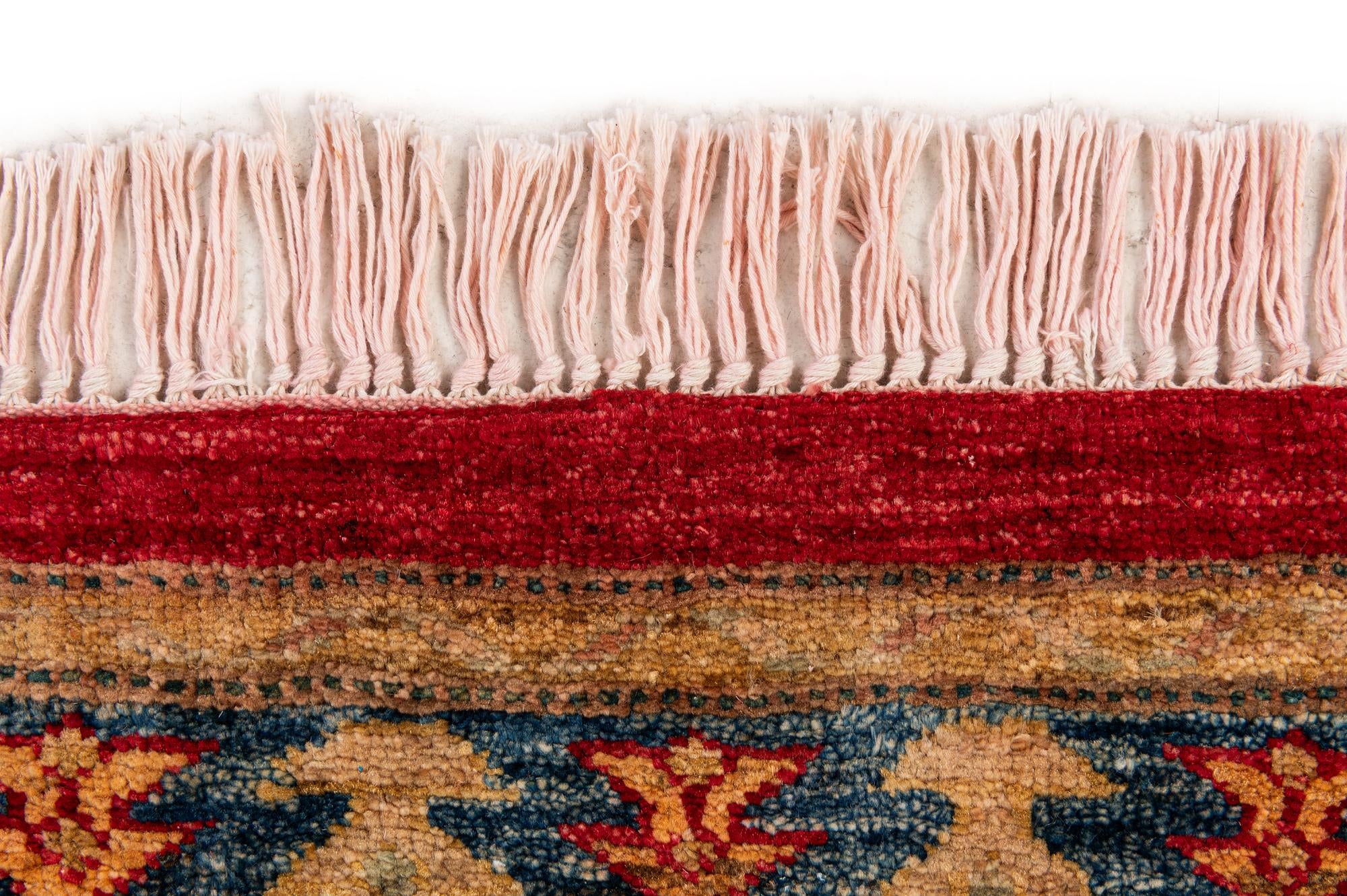 3' 4 x 4' 10 Hand Knotted Ziegler Wool Rug
