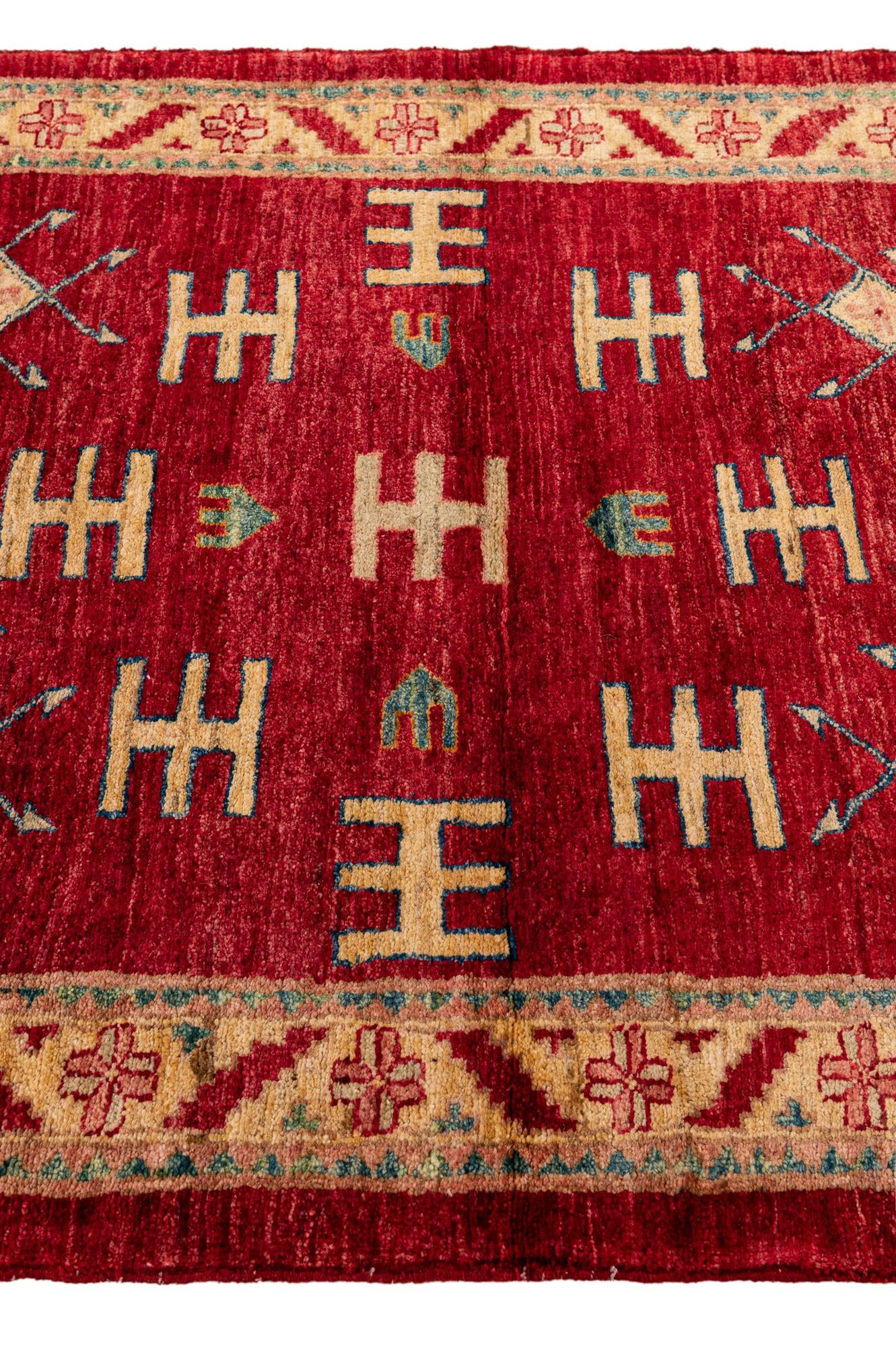 3' 5 x 4' 10 Hand Knotted Ziegler Wool Rug