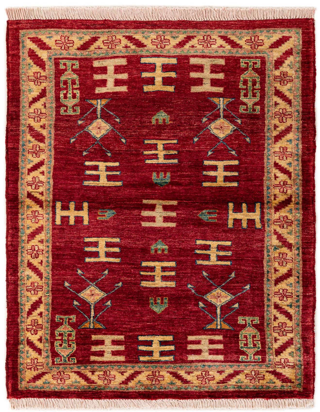 3' 5 x 4' 10 Hand Knotted Ziegler Wool Rug