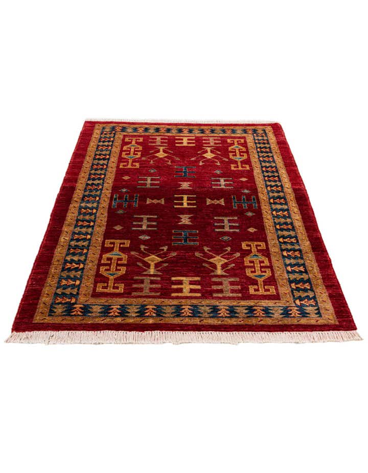 3' 5 x 5' 1 Hand Knotted Ziegler Wool Rug