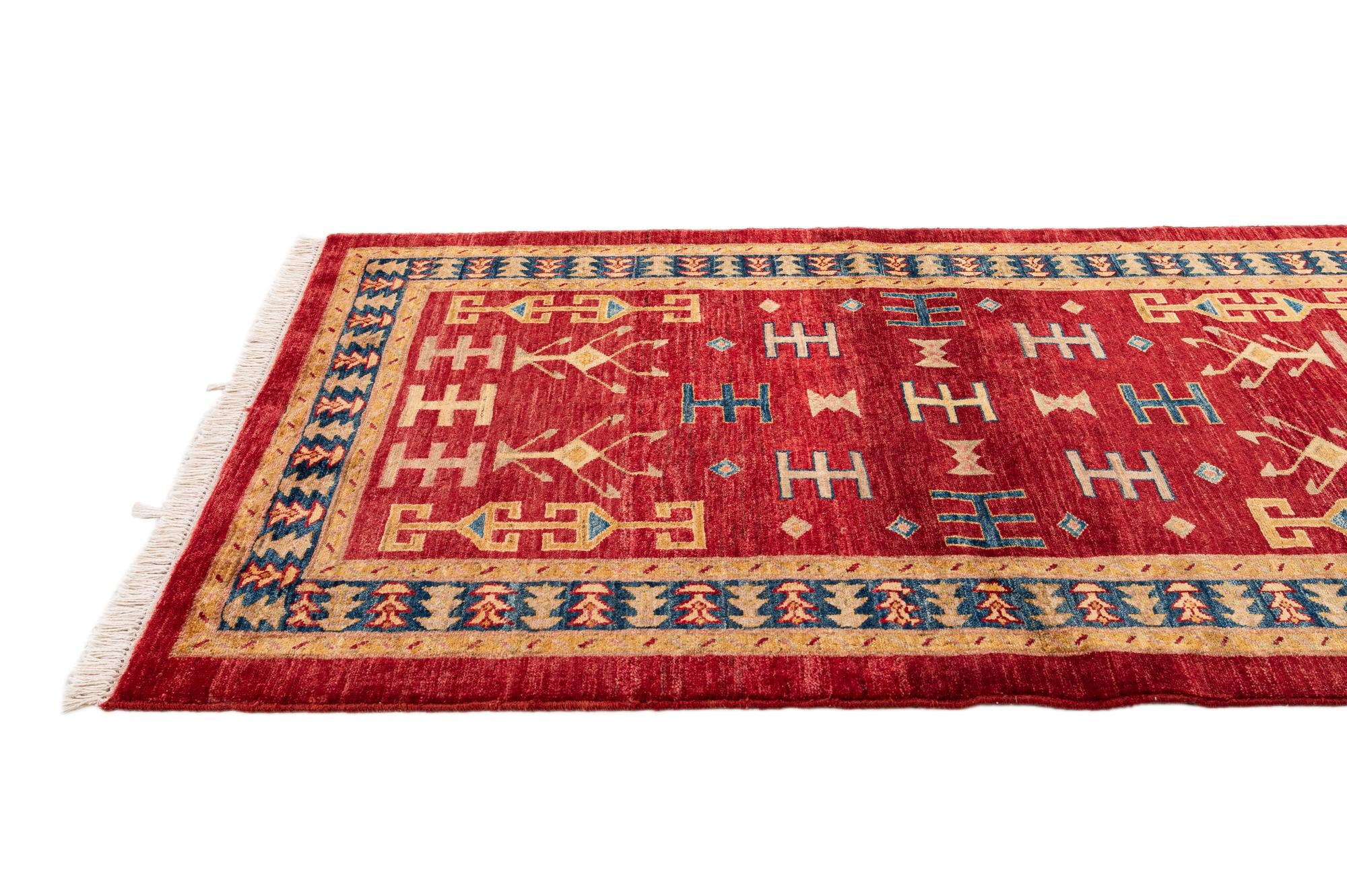 3' 5 x 5' 1 Hand Knotted Ziegler Wool Rug