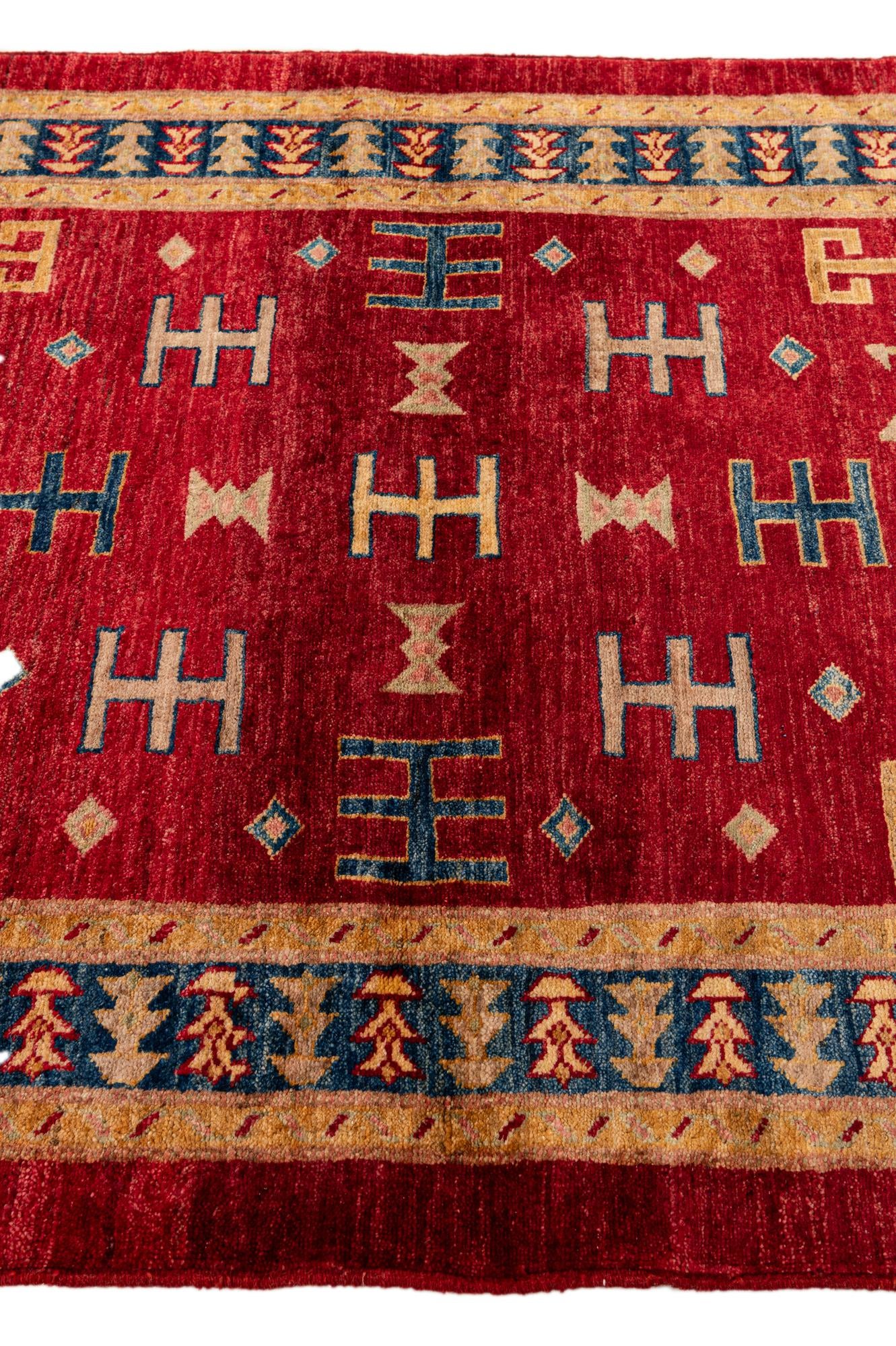 3' 5 x 5' 1 Hand Knotted Ziegler Wool Rug