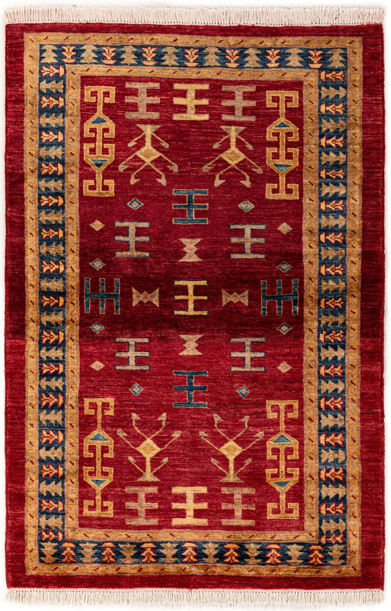 3' 5 x 5' 1 Hand Knotted Ziegler Wool Rug