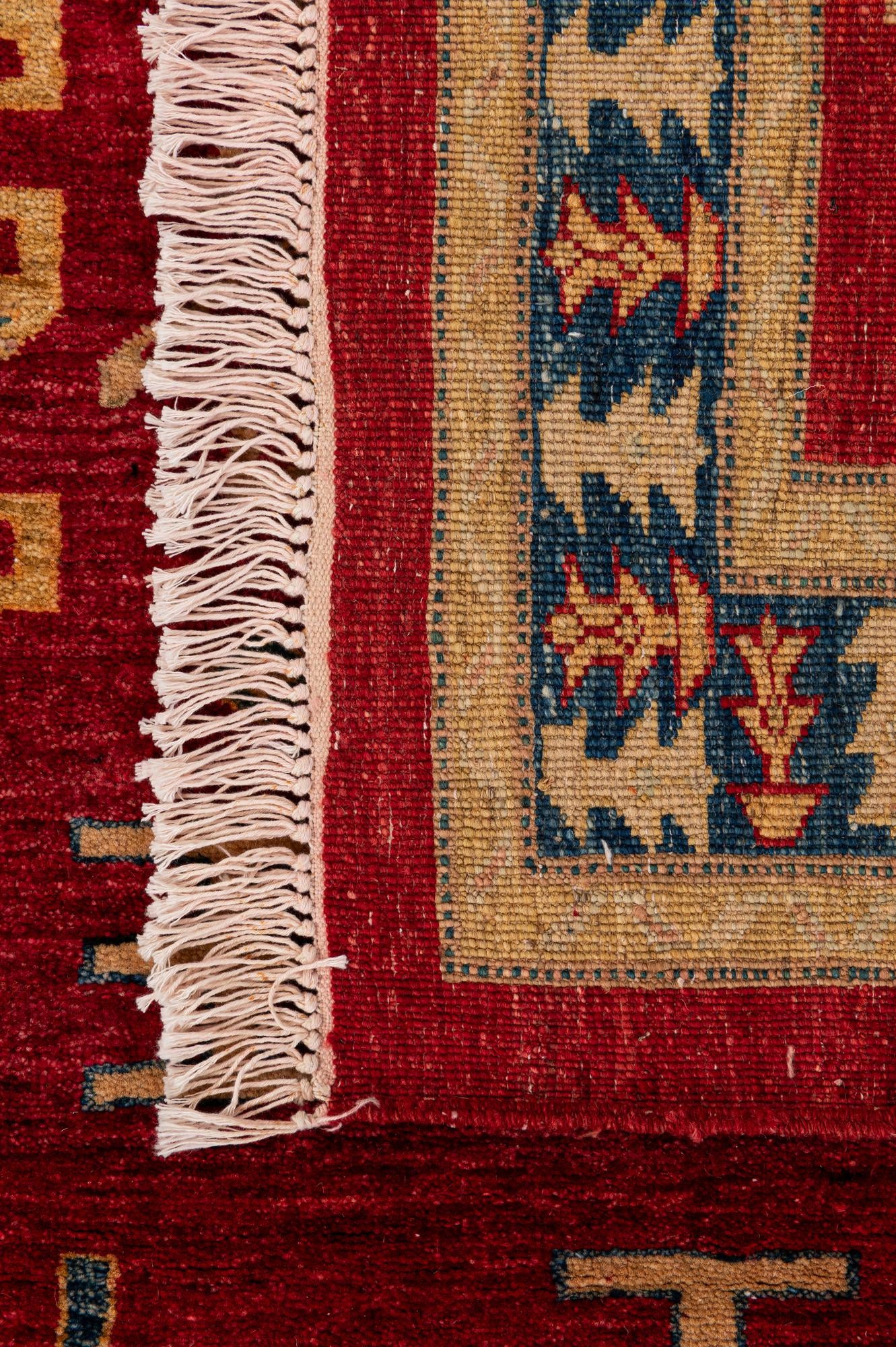 3' 4 x 4' 8 Hand Knotted Ziegler Wool Rug