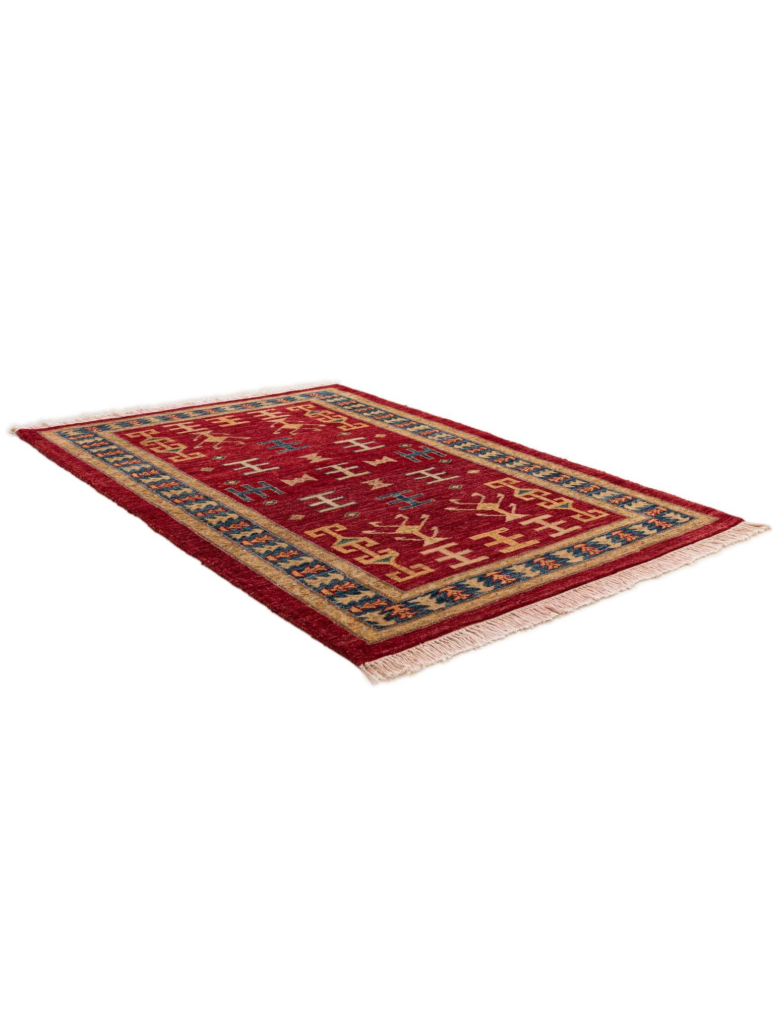3' 4 x 4' 8 Hand Knotted Ziegler Wool Rug