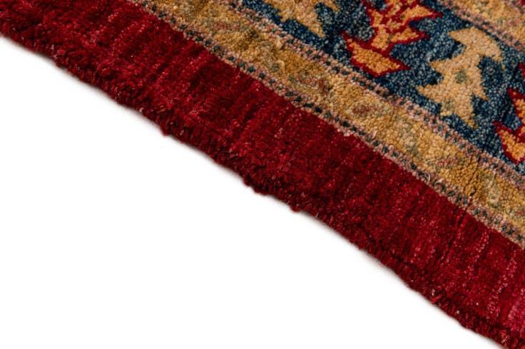 Detail image of 3' 4 x 4' 8 Hand Knotted Ziegler Wool Rug