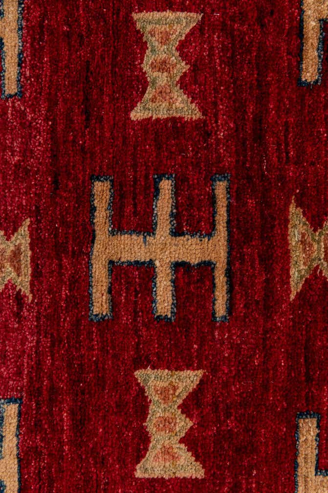 3' 4 x 4' 8 Hand Knotted Ziegler Wool Rug