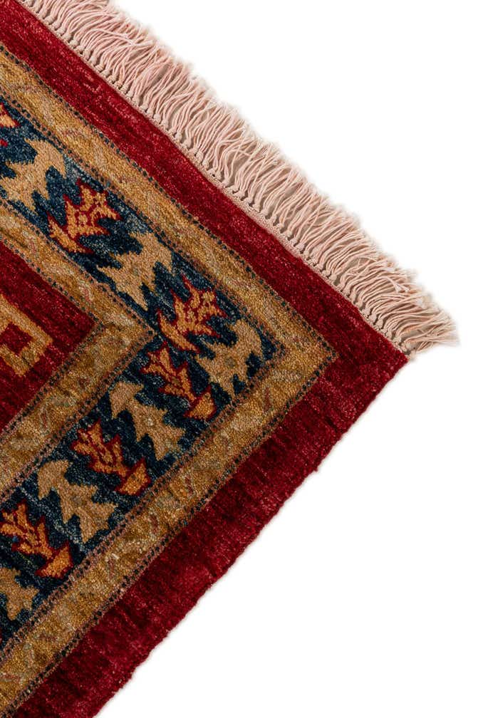 3' 4 x 4' 8 Hand Knotted Ziegler Wool Rug
