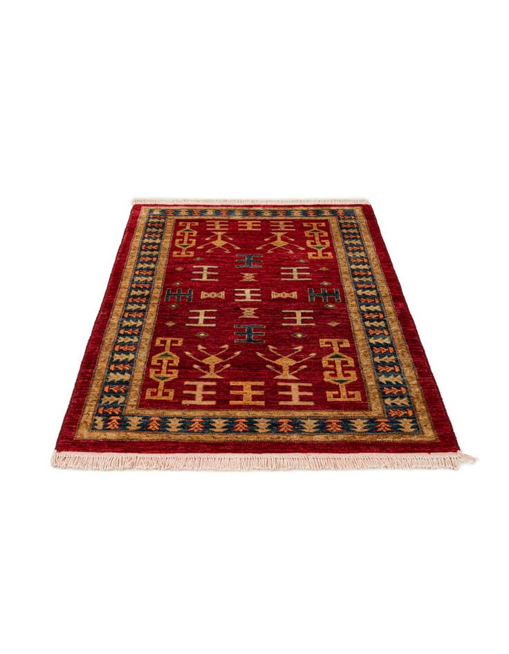 Detail image of 3' 3 x 4' 8 Hand Knotted Ziegler Wool Rug