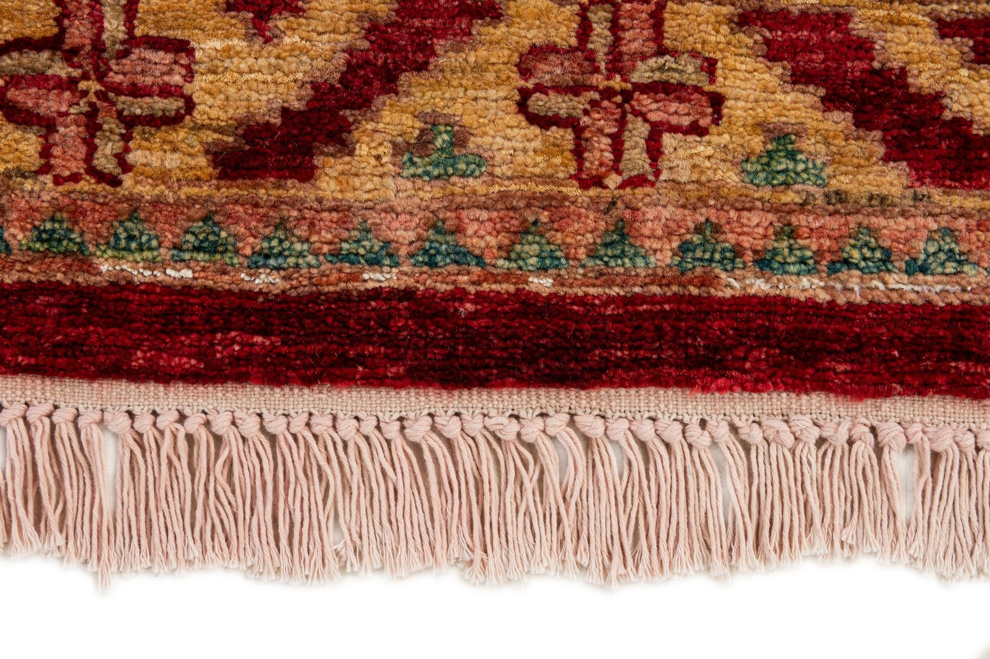 3' 5 x 5' 6 Hand Knotted Ziegler Wool Rug