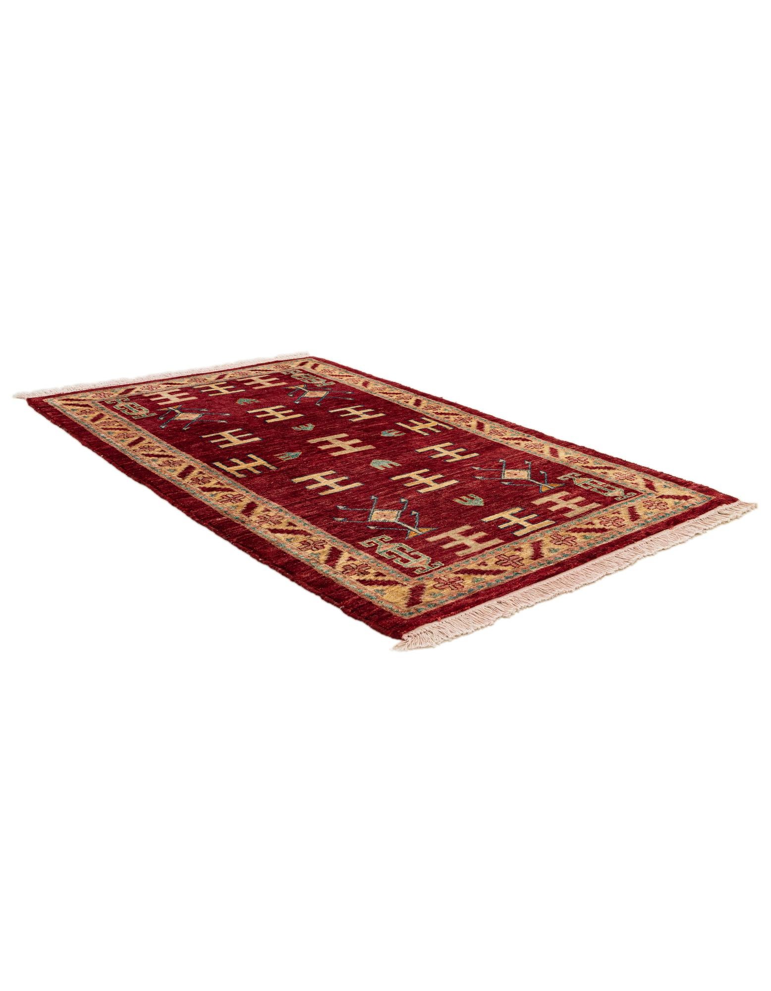 3' 5 x 5' 6 Hand Knotted Ziegler Wool Rug