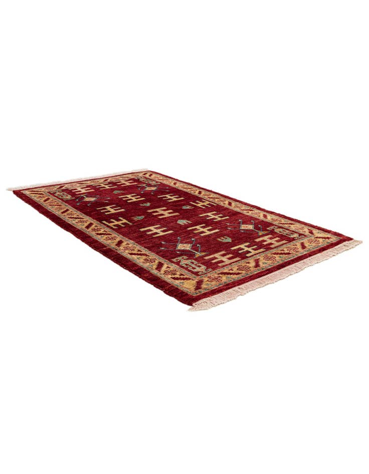 Detail image of 3' 5 x 5' 6 Hand Knotted Ziegler Wool Rug