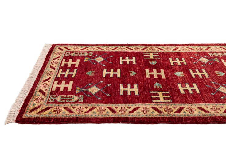Detail image of 3' 5 x 5' 6 Hand Knotted Ziegler Wool Rug