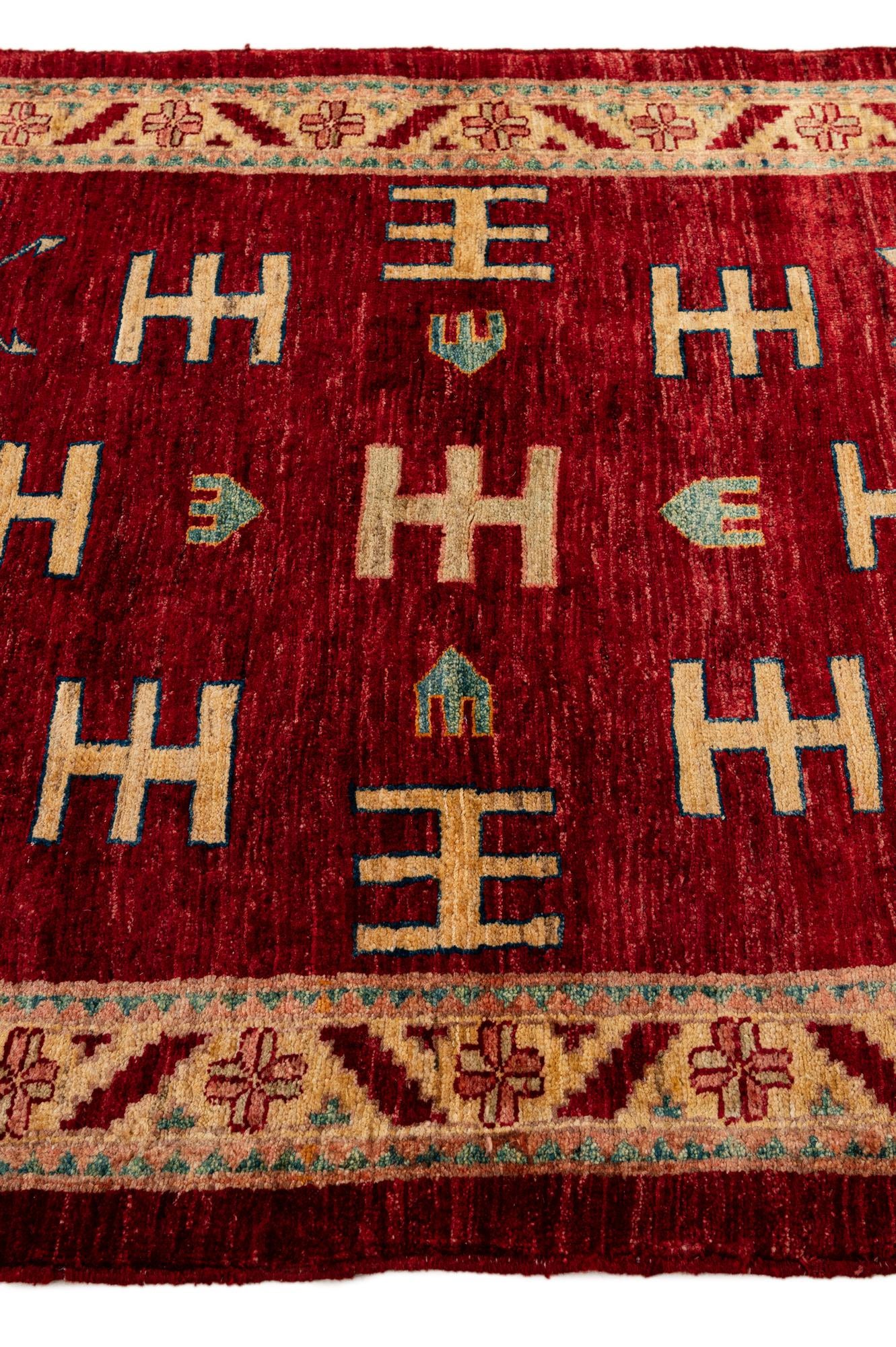 3' 5 x 5' 6 Hand Knotted Ziegler Wool Rug