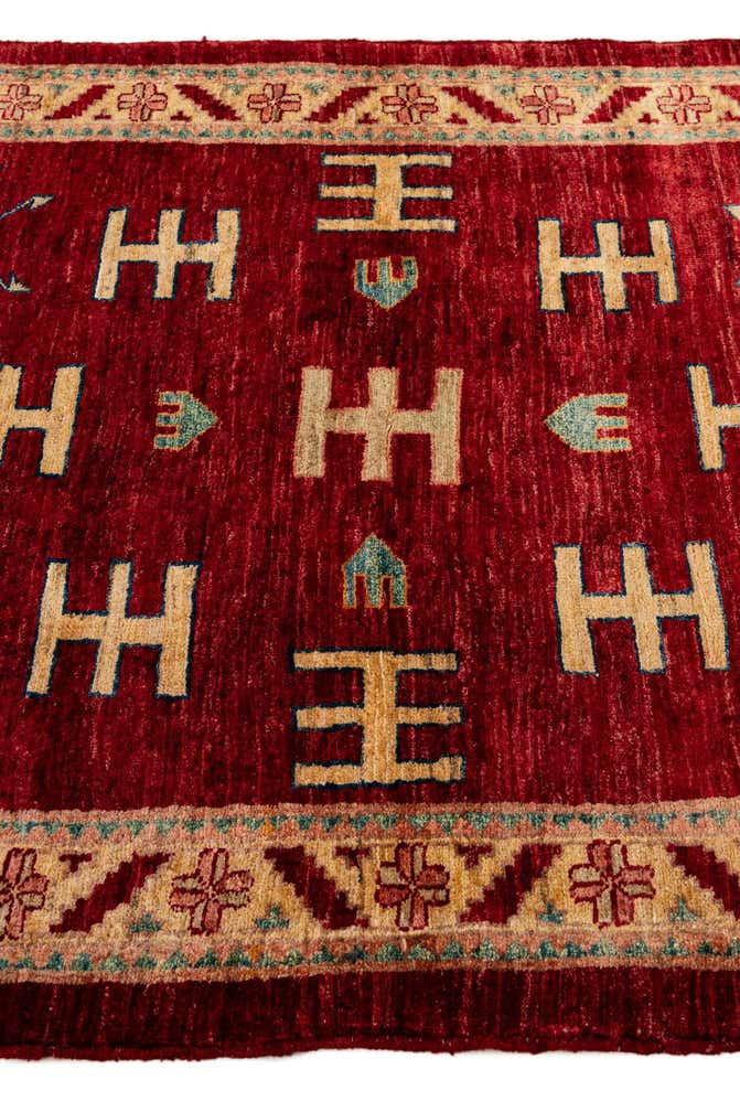 3' 5 x 5' 6 Hand Knotted Ziegler Wool Rug