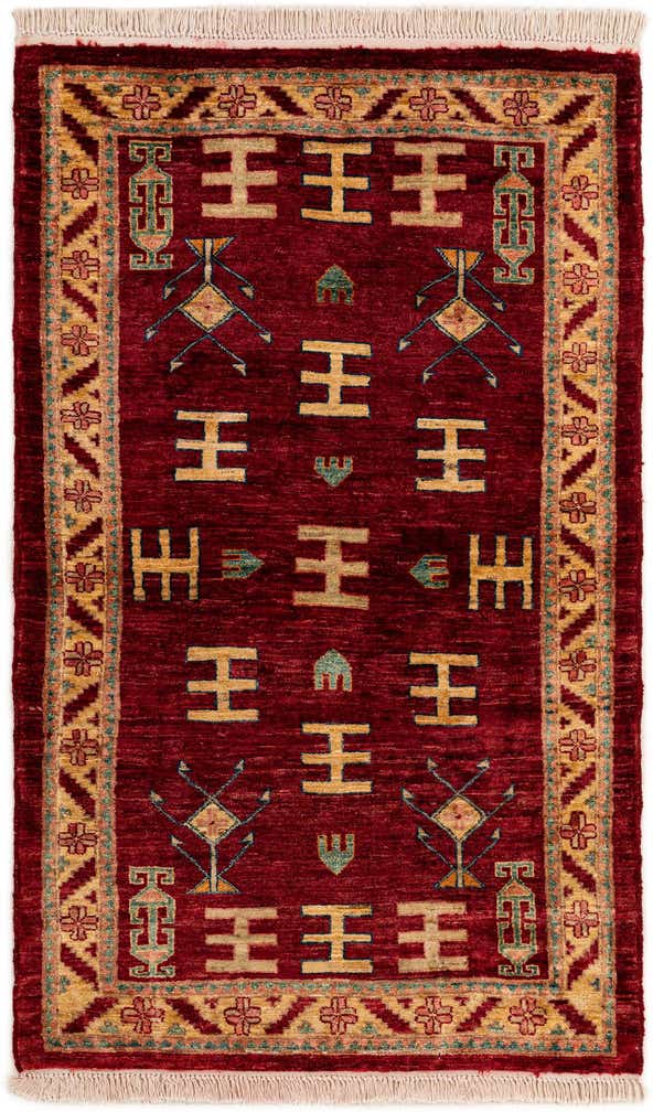 3' 5 x 5' 6 Hand Knotted Ziegler Wool Rug
