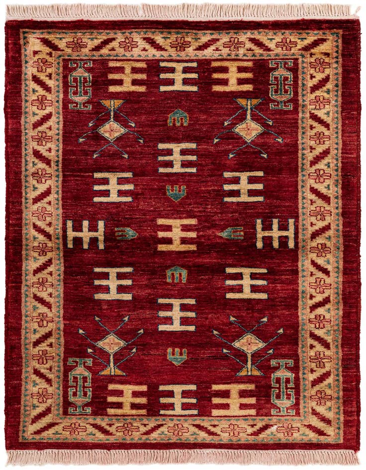 Detail image of 3' 3 x 5' 1 Hand Knotted Ziegler Wool Rug